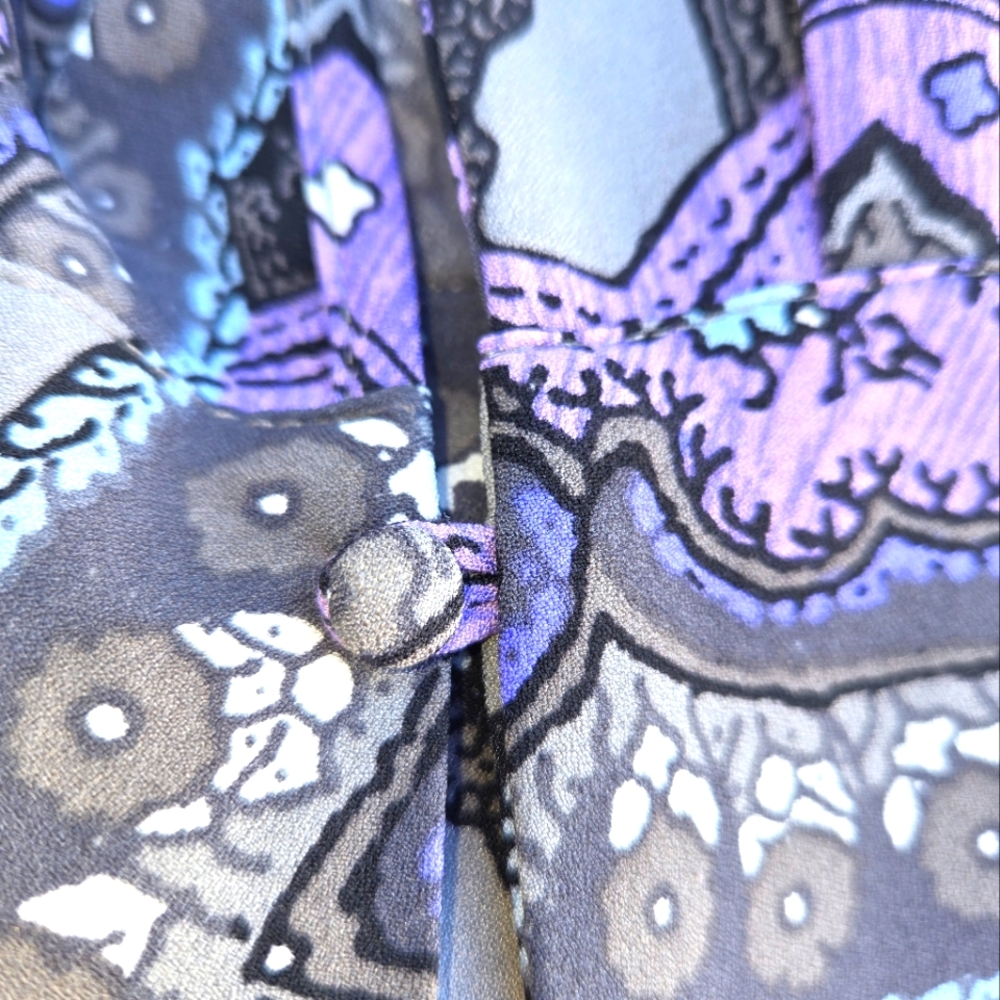 D& Co Purple and Gray  Blouse - Picture 3 of 7